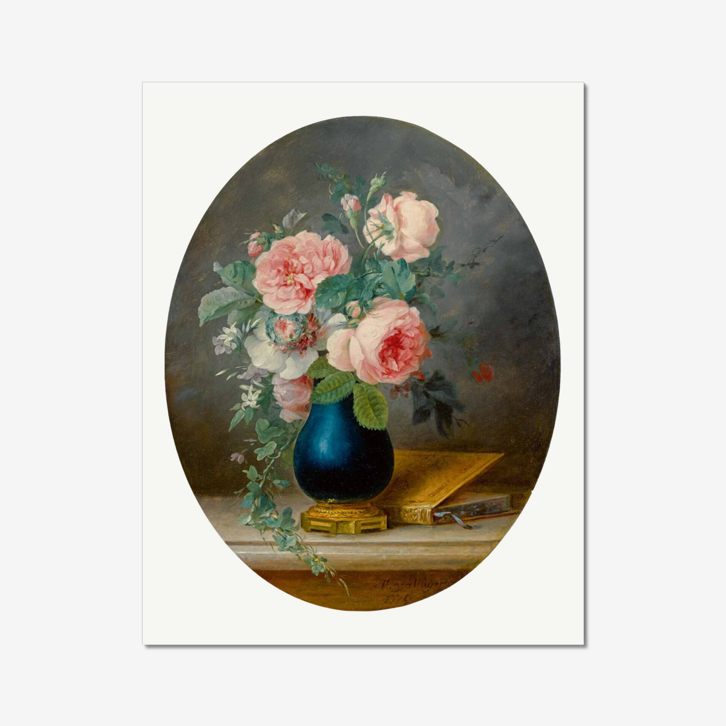 Flowers In A Blue Vase